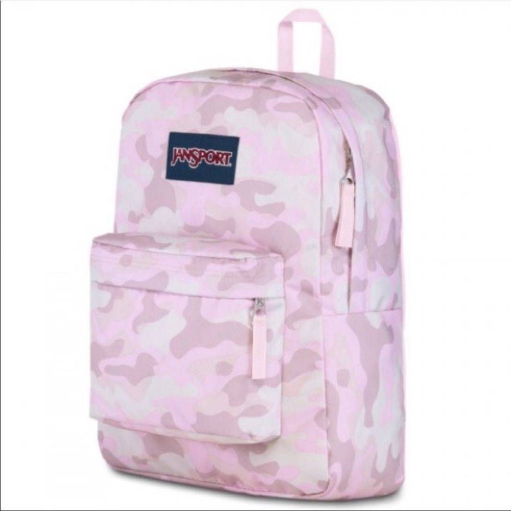 JANSPORT Superbreak Cotton Candy Pink Camo Backpack - Picture 2 of 5